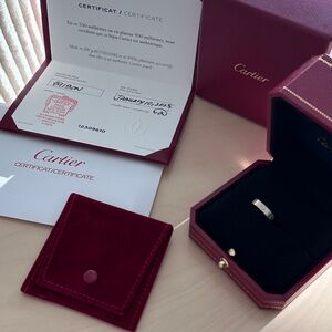Cartier white gold Ring with Certificate size 51(us size5.75)
